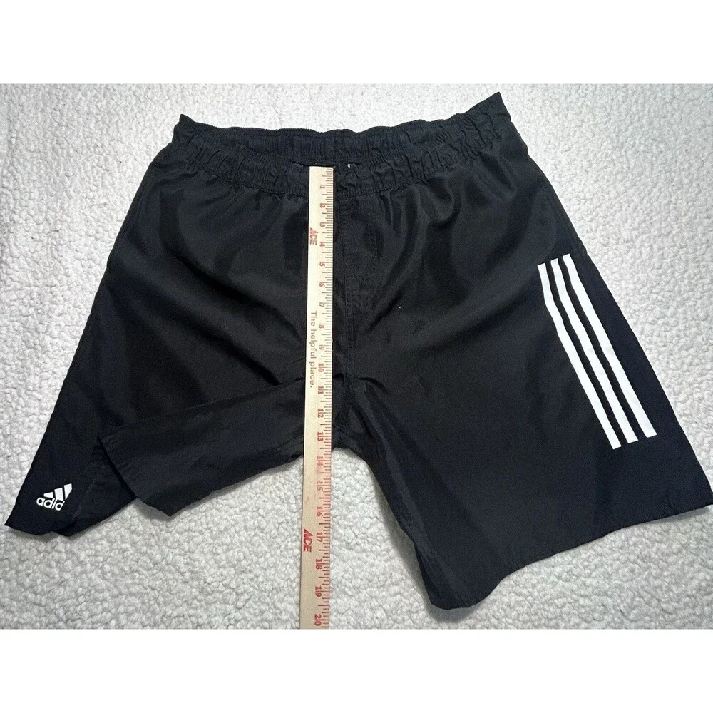 Adidas Mens Black Swim Trunks Shorts Mesh Liner Size XL Three Stripes Vietnam